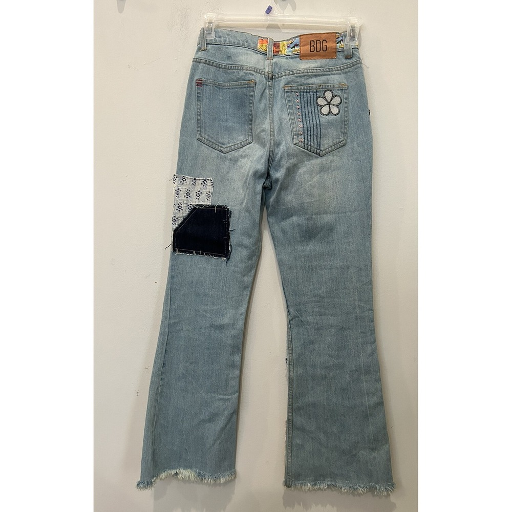 BDG High-Waisted Flare Jean-Urban Outfitters-Patch-Crochet-Embroider size 26 - Picture 5 of 6
